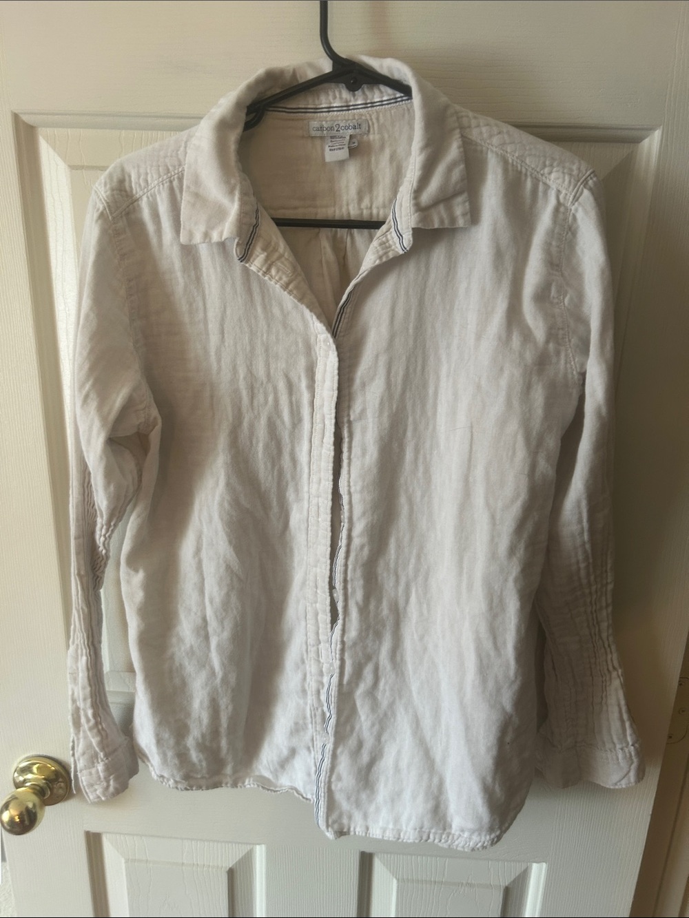 Carbon2Colbalt white Button-Down Shirt with Classic Collar